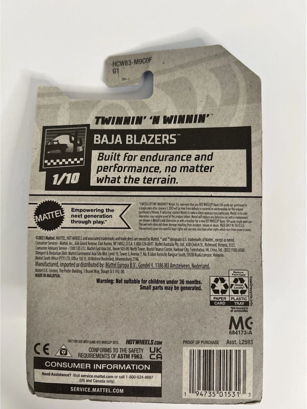 2022 Hot Wheels 2/250 Twinnin N Winnin - Baja Blazers 1/10